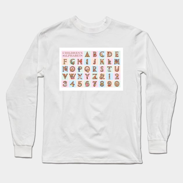 Children's Alphabet and Numbers Long Sleeve T-Shirt by PLAYDIGITAL2020